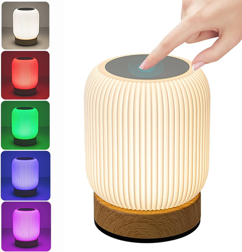 Lámpara Táctil Rgb Con Control Remoto - 16 Colores Led