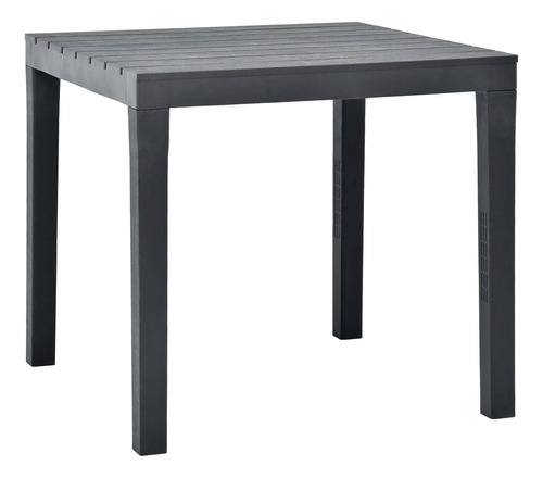 Mesa De Jardín Con 2 Bancos Plástico Antracita