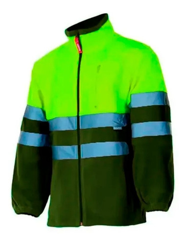 Campera Polar Amarillo / Verde C/reflectivo - Mundo Trabajo