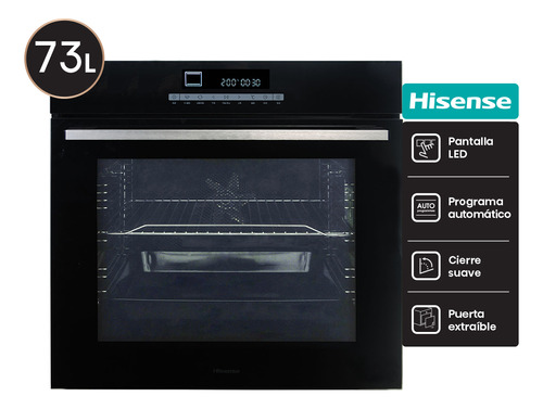 Horno Eléctrico Empotrable Hisense Bi66331ag 73 L Color Negro