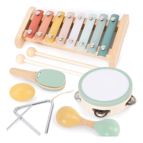 Juego De Instrumentos Musicales Zicoto 6 En 1 Para Niños Peq