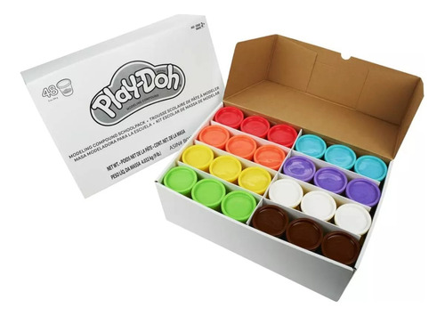 Play Doh: Kit Escolar Play Doh 48 Pack Plastilina