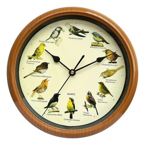 Reloj De Pared Reloj De Pared De 10  Con Pájaro Cantor,