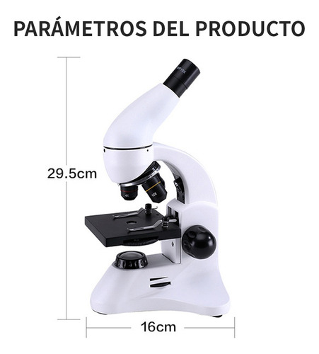 Microscopio Monocular2000x Profesional Óptico Con Accesorios