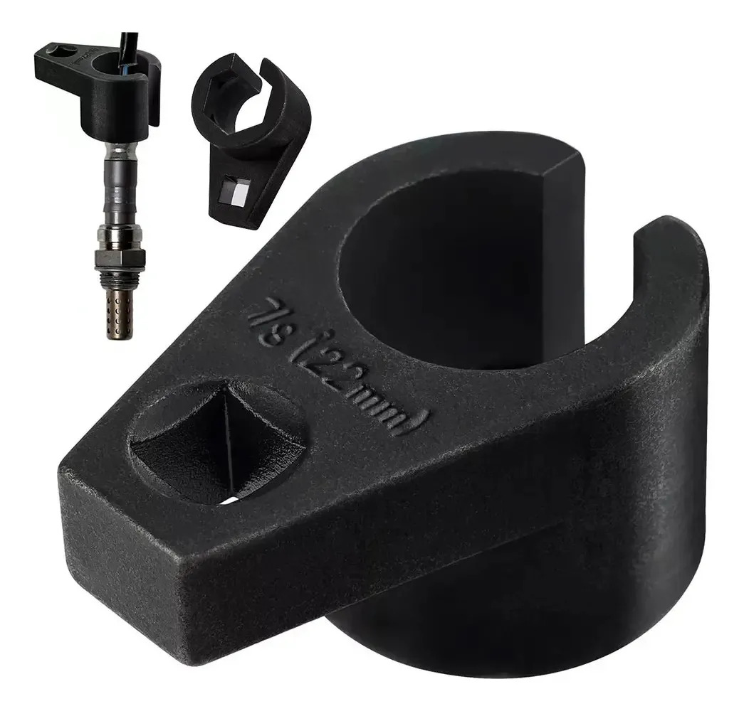 22mm Dado Compacto Corto Para Quitar Sensor De Oxigeno O2 Negro