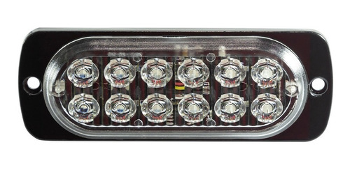 Imagen 2 de 4 de Baliza Led Ambar 12w 2 Lineas 6led 12v 24v