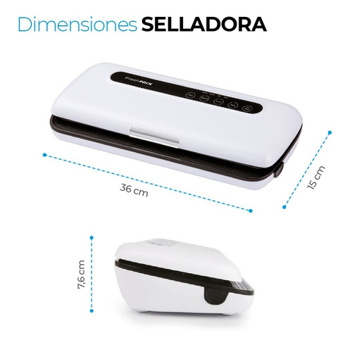 Pack Selladora Al Vacio + 3 Rollos 28cm X 5mts