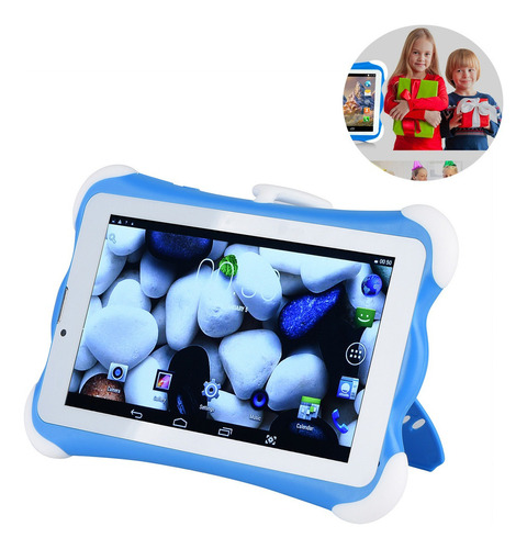 Tableta Android 7 Pulgadas Infantil 64 Gb Con Sim Y Funda Color Azul