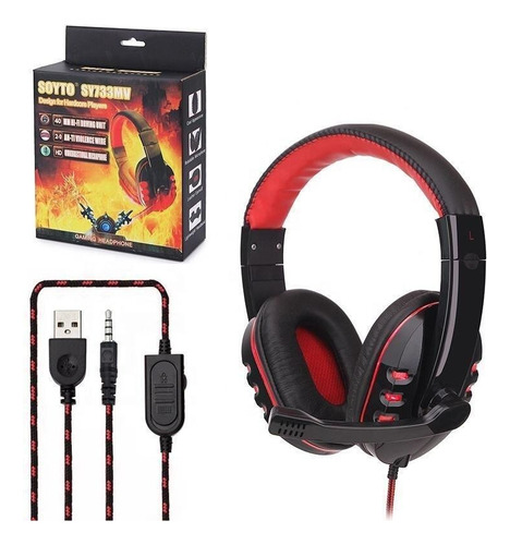 Soyto Fone De Ouvido Headset Gamer P2 Com Microfone Sy733mv