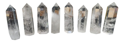 Puntas De Cuarzo Cristal Transparente 9 - 10 Cms Hexagonal