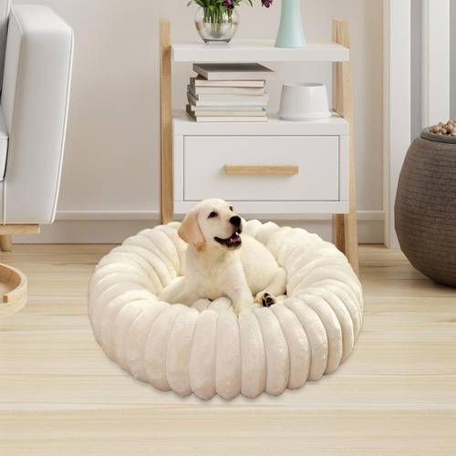 /para Cama Para Perros Con Almohada De Felpa Redonda Para
