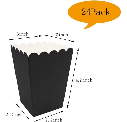 24 Pcs Popcorn Boxes Mini Paper Popcorn Box Contenedor De...