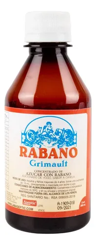 Jarabe De Rábano Grimault Aseptic Frasco X 200 Ml.