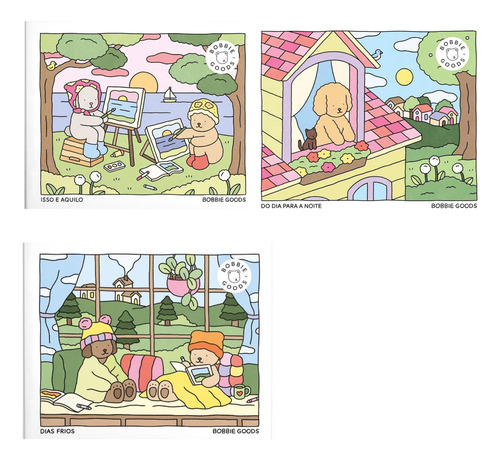 Kit 3 Livros De Colorir Bobbie Goodies Dias Frios Dia Para Noite E Isso E Aquilo