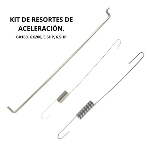 Kit Resorte Aceleracion Para Motor Gx160, Gx200