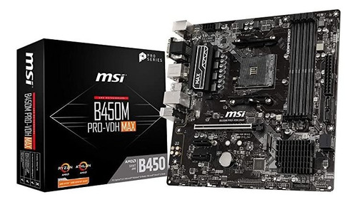 Tarjeta Madre Msi Micro Atx B450m Pro-vdh Max S-am4 Hdmi