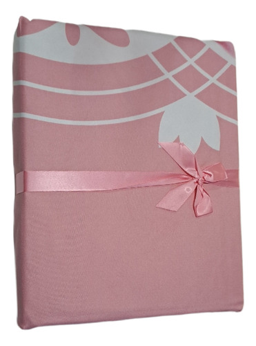 Juego Sábanas Bouquetex Amer 1 1/2 Plaza Twin 1500 Percale Rosa Pálido Floreado
