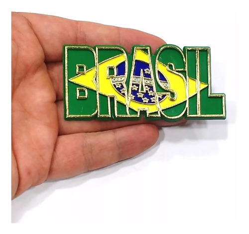 Imã De Geladeira Bandeira Brasil Emborrachado Lindo Souvenir