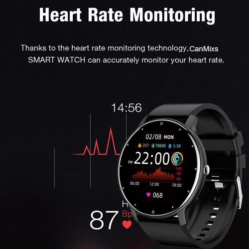 Imagen 4 de 8 de Zl02 Reloj Inteligente Smartwatch Deporte Act Cardiaca