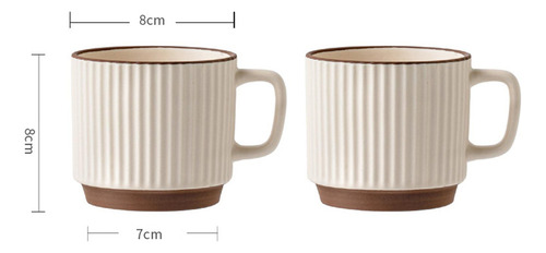Rii 2 Uds Taza De Cerámica Taza De Té 250ml Con Asa Taza De