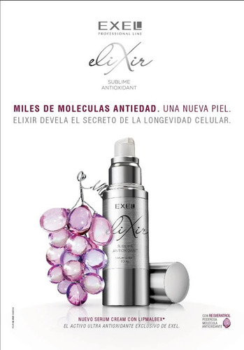 Crema Facial Resveratrol Troxerutina Vitamina C Elixir Exel