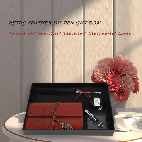 Kit De Caligrafía Con Pluma Y Cuaderno De Diseño Antiguo