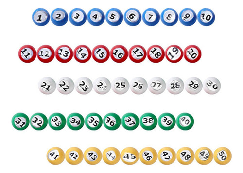 Bolas De Números Para Máquina De Lotería De Juegos 1 A 50