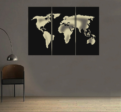 Cuadro Triptico Beso Ramas Con Luz Led Calida 120x70 Cmts