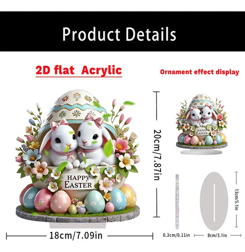 Bonitos Huevos De Pascua Con Forma De Conejito, 2d, Plano, E