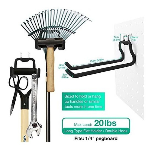 12 Gancho Para Pizarra Resistente Pegboard Garaje Cocina
