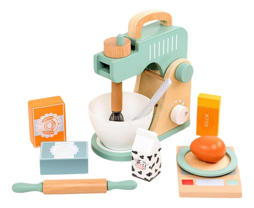 11 Piezas Conjunto De Mezclador De Madera Toy Toy