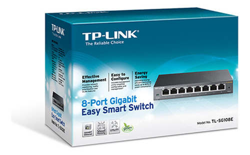 Switch Easy Smart Gigabit 8 Portas 10/100/1000 Tl-sg108e Smb
