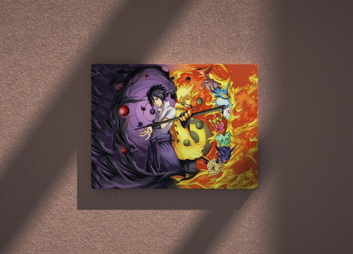 Cuadro Decorativo 80x120 Naruto Y Sasuke - Ok Creativo