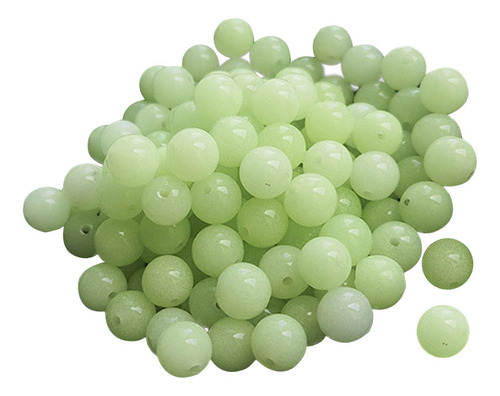 100 Pieces Acrylic Luminous Beads Spacer Beads For Arts 10mm