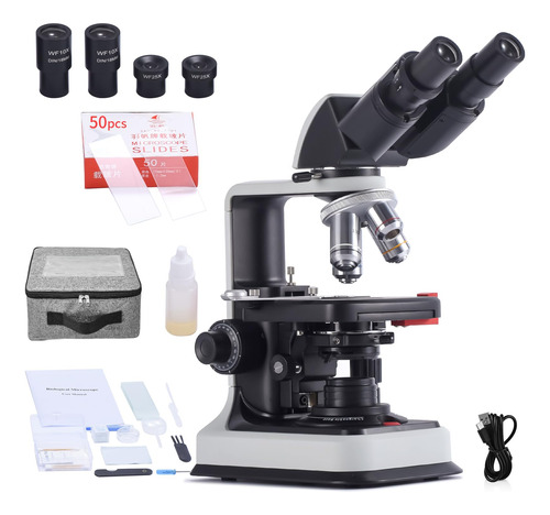 Zorazelda Microscopio Binocular Compuesto, Aumento 40x-2500x