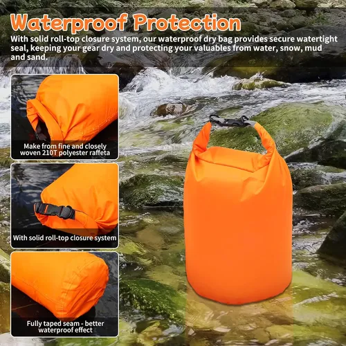 Bolsa Seca Impermeable De 2 Unidades, 10 L/20 L/40 L/70...