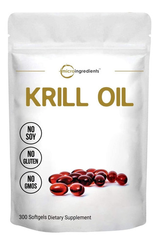Antarctic Krill Oil Supplement, 1000mg  300 Soft-gels, Rich
