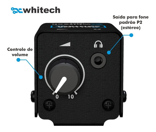 Controlador De Volume Para Fone Vc2 ( Xlr + P10 ) - Whitech