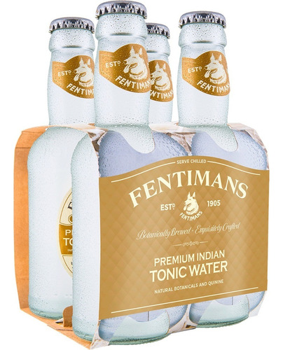 4 Pack Fentimans Premium Tonic Agua Tonica 200ml