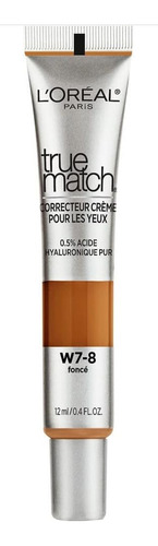 Tema de corretivo Loréal Paris com 0,5% de ácido hialurônico Eye Dark Fonce Tone W7-8