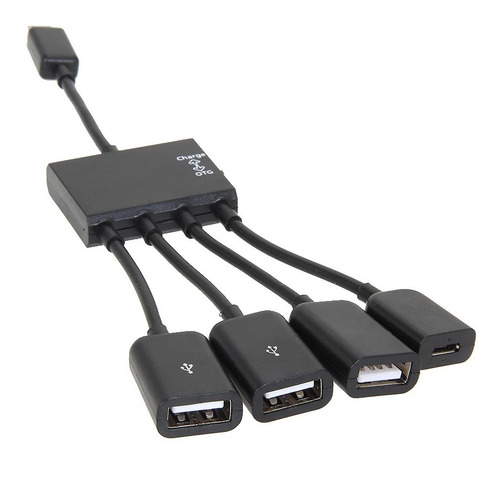 Otg Micro Usb Hub Para Smartphone, Tablet