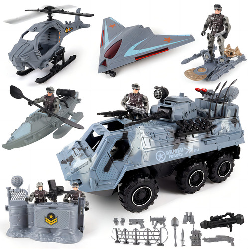 Set De Figuras De Acción Militares Con Vehículos Tanque Sold