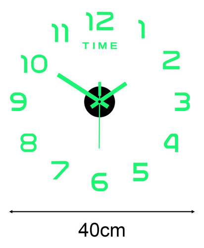 Reloj Luminoso Pegatinas Reloj Silencioso Sin Marco 40