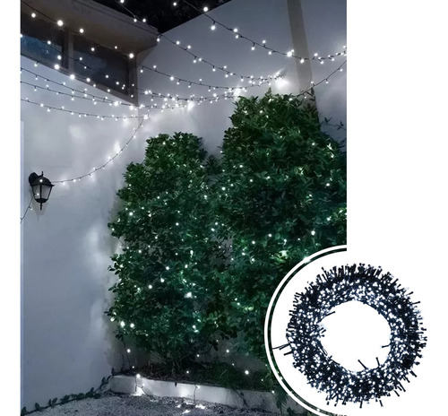 Cordão 20m 200 Leds Luzes Natal Prova D'água Fixo Decoração Cor das luzes Branco frio 220V