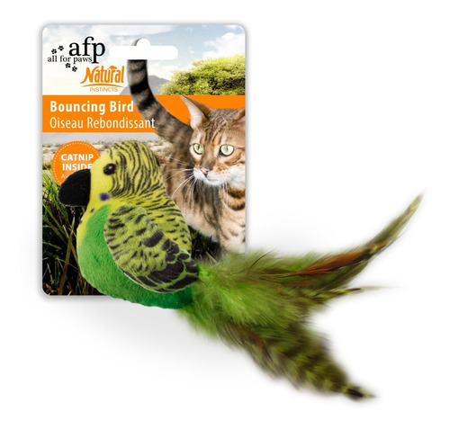 Juguete Para Gatos Pajaro Verde Con Catnip