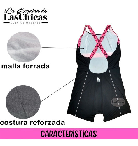 Imagen 9 de 10 de Combo Malla Natacion + Antiparra + Gorro Quickly® Aquagym.