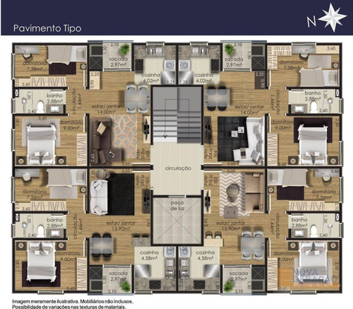 Apartamento Com 2 Dormitórios À Venda, 47 M² Por R$ 161.000,00 - Desvio Rizzo - Caxias Do Sul/rs - Ap0627