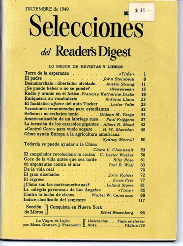 Selecciones Del Reader´s Digest Nº109 Diciembre 1949