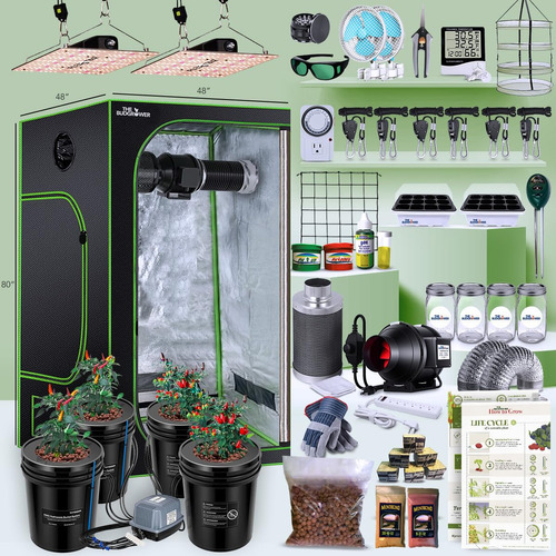 Bud Grower Kit Completo Cultivo Hidroponico Para Interior W