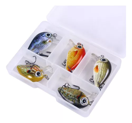 5 Uds Mini Crankbait Señuelos De Pesca Topwater Señuelos